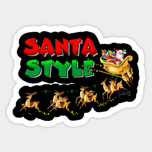 Santa Style with Essential Reindeer Light Items Sticker